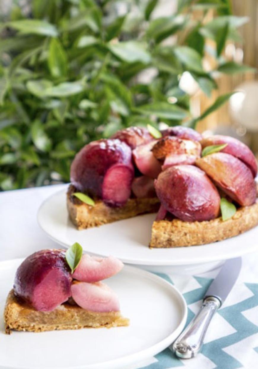 Tarte sablée aux pêches