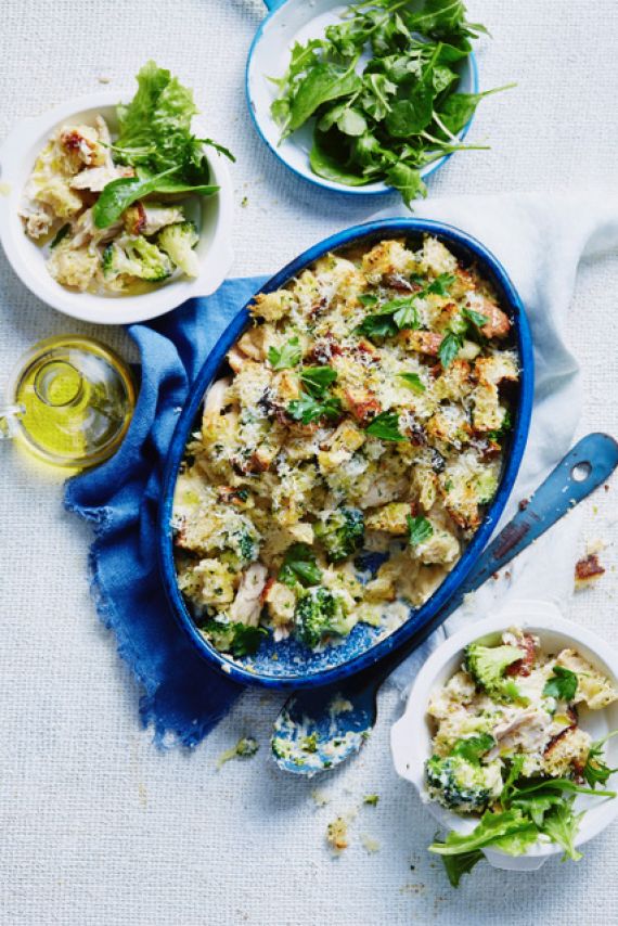 Gratin de poulet et brocolis