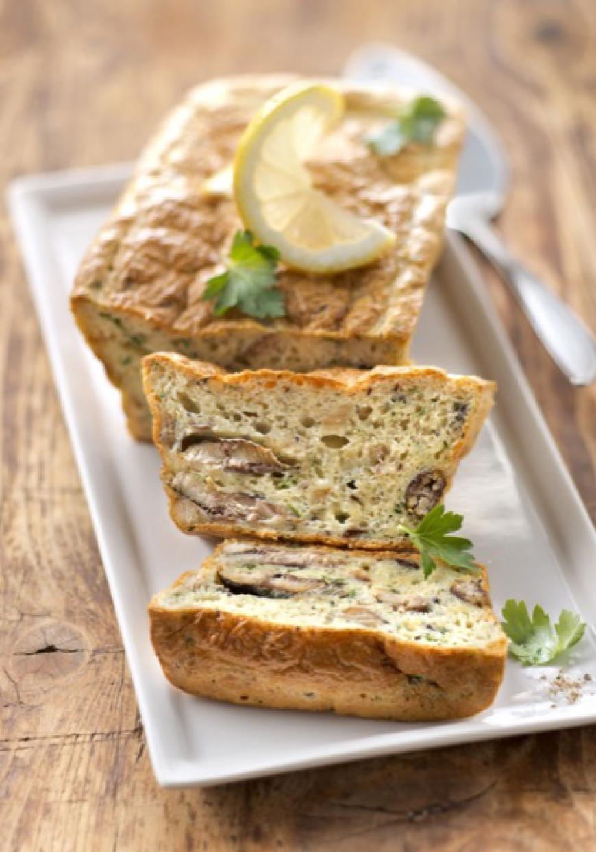 Cake aux sardines et aux herbes