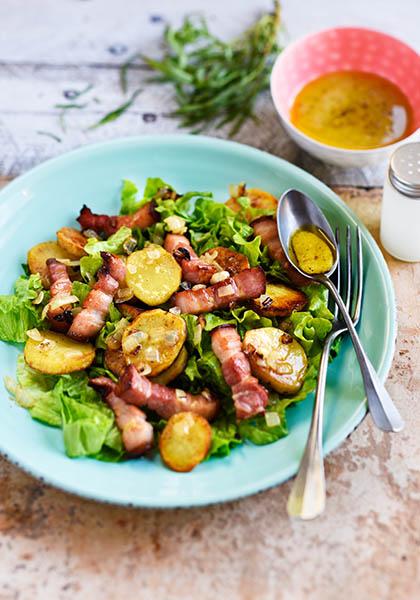 Salade des Ardennes, sauce moutarde et estragon