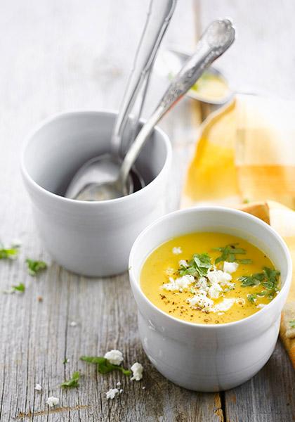 Velouté de patate douce à la feta