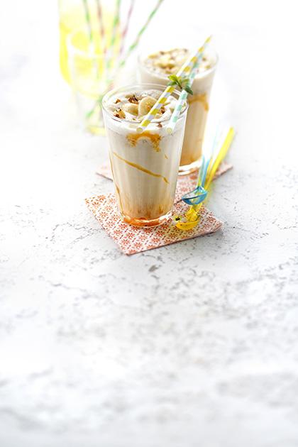 Milk shake banane caramel