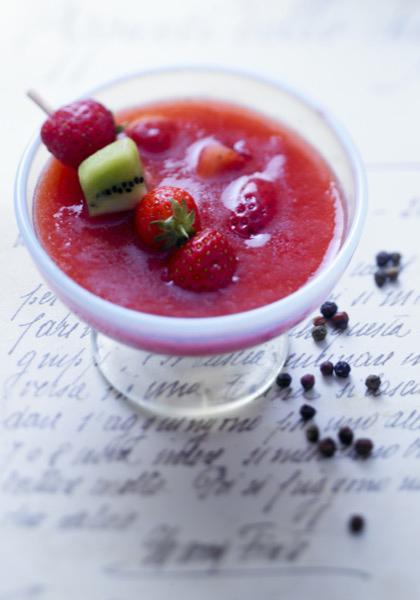 Soupe de fraises au jasmin