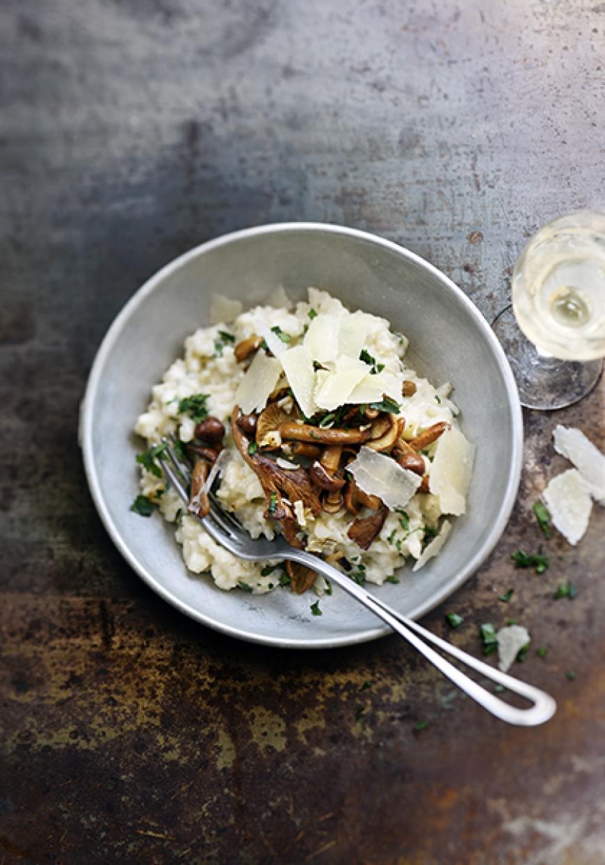 Risotto forestier au parmesan