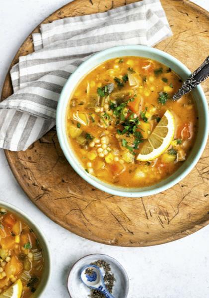 Soupe de poulet aux légules