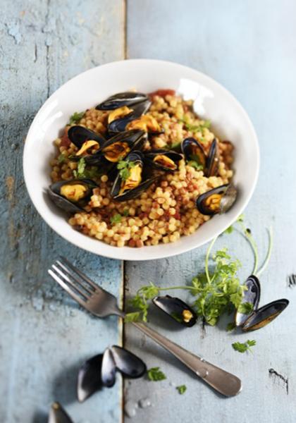 Fregola aux moules et au safran