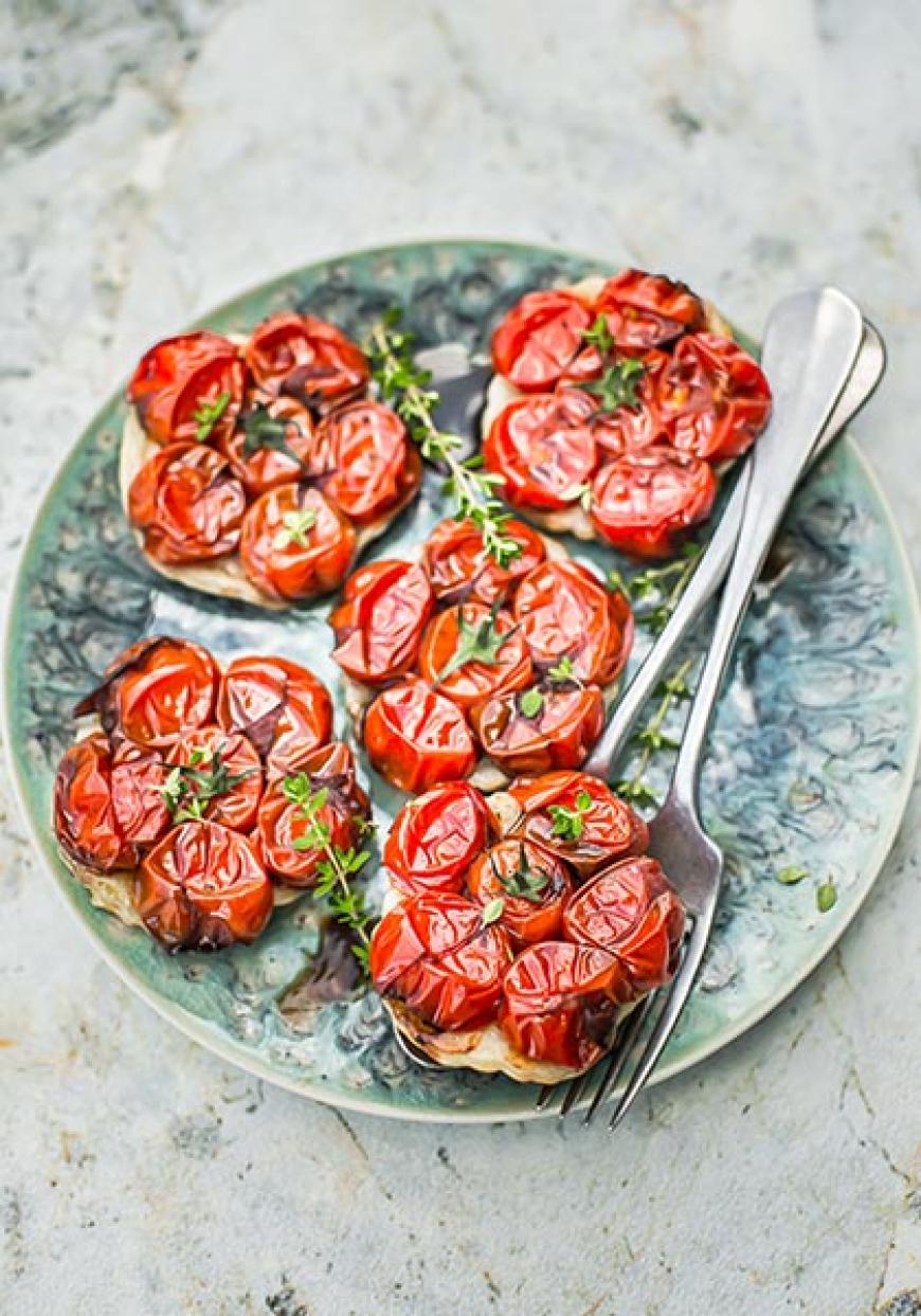 Mini Tatin de tomates cerises au vieux balsamique