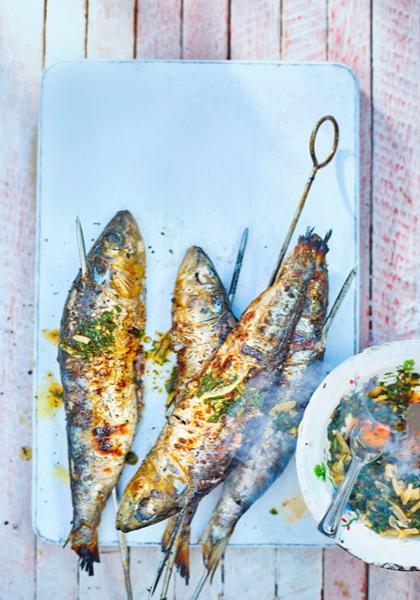 Sardines grillées sauce chermoula