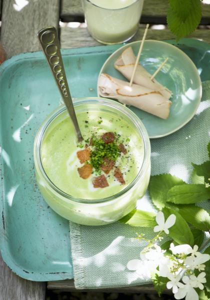 Soupe froide de petits pois