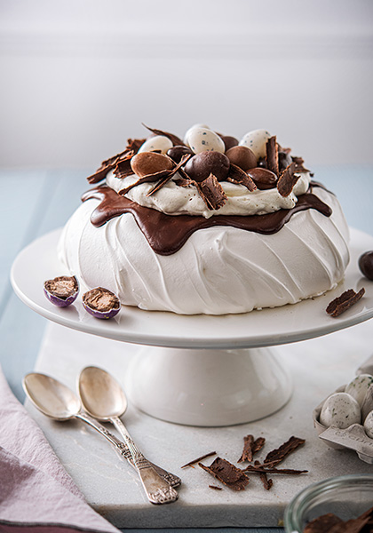 Pavlova de Pâques au chocolat