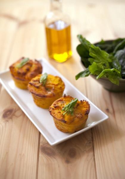 Petits flans de polenta aux carottes