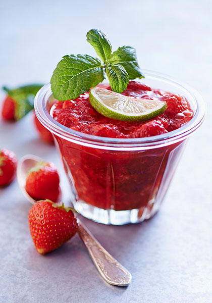 Confiture de fraises au citron vert