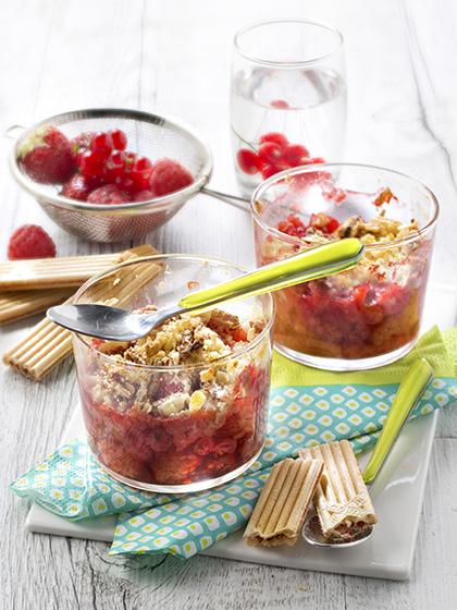 Crumble aux fruits rouges express