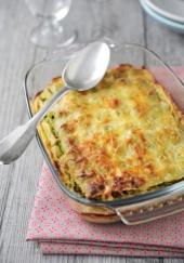 Gratin de ravioles du Dauphiné aux courgettes et aux épinards