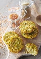 Galettes de quinoa et lentilles aux légumes