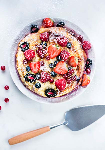 Gâteau au fromage blanc et fruits rouges