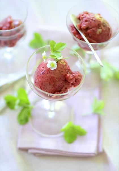 Sorbet fraise et citron vert