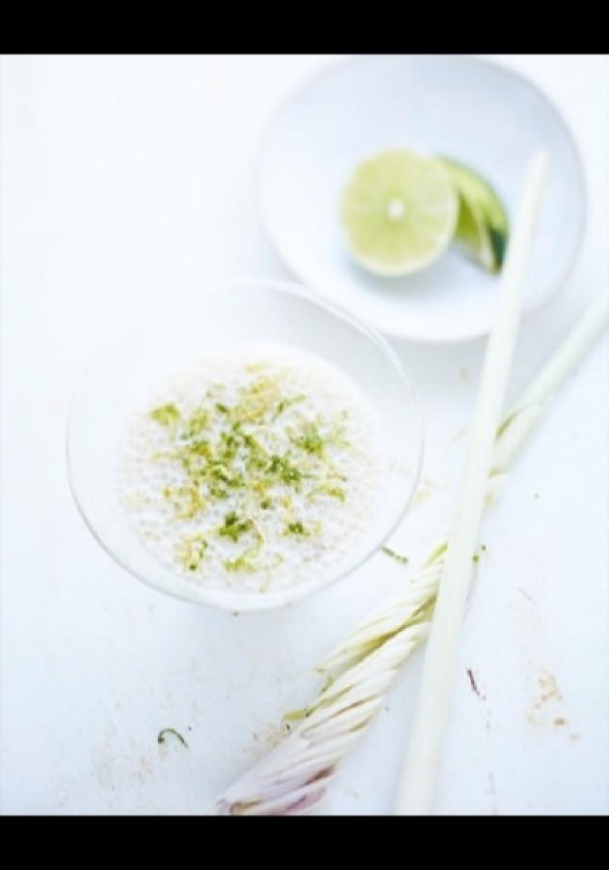 Perles du Japon au lait de coco, citronnelle et zeste de citron vert