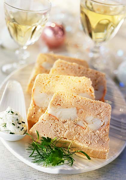 Terrine de saumon à la langouste