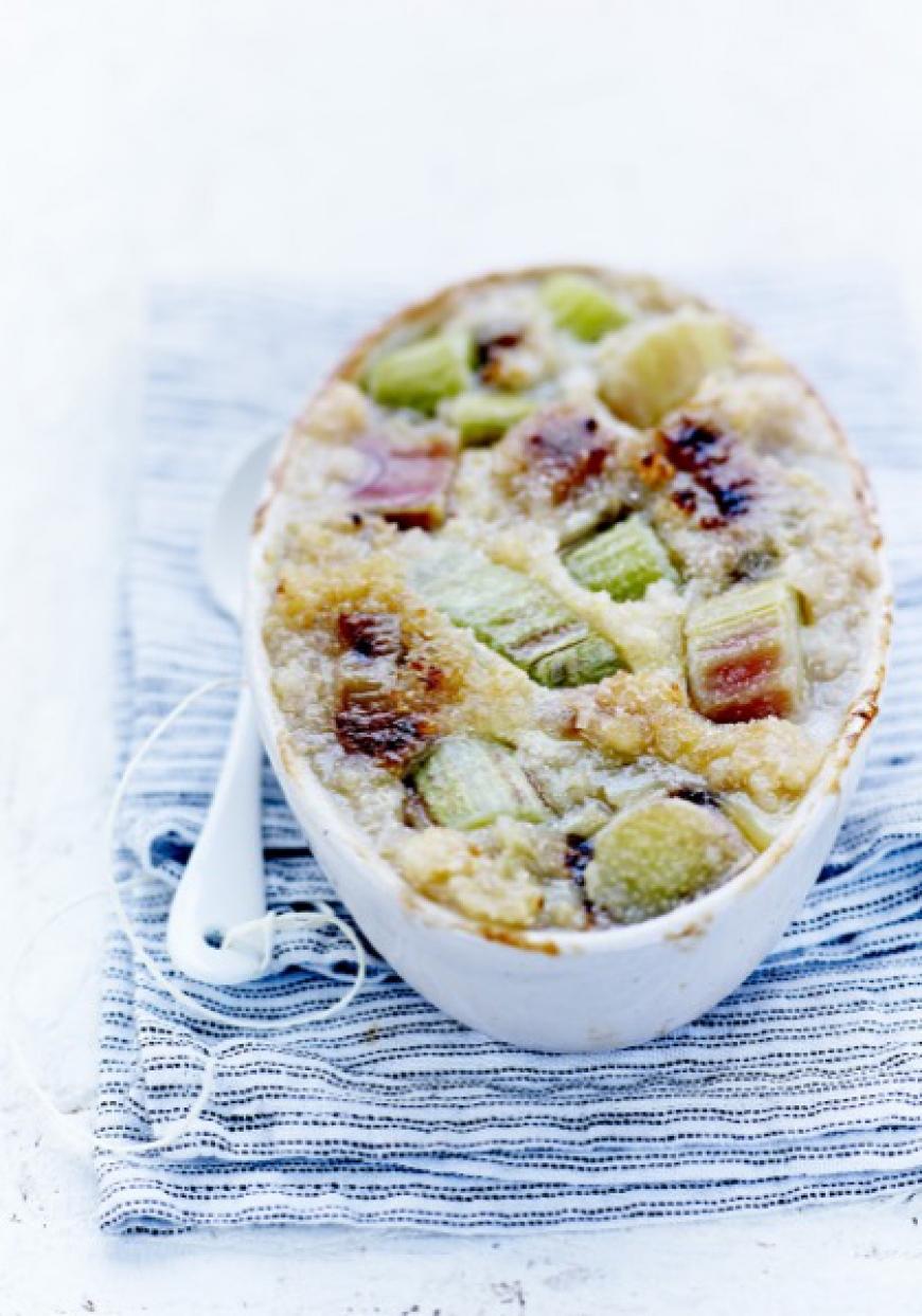 Gratin de rhubarbe au quinoa