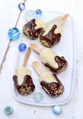 Sucettes banane chocolat