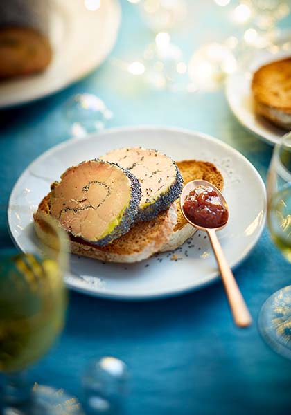 Foie gras mi-cuit au pavot