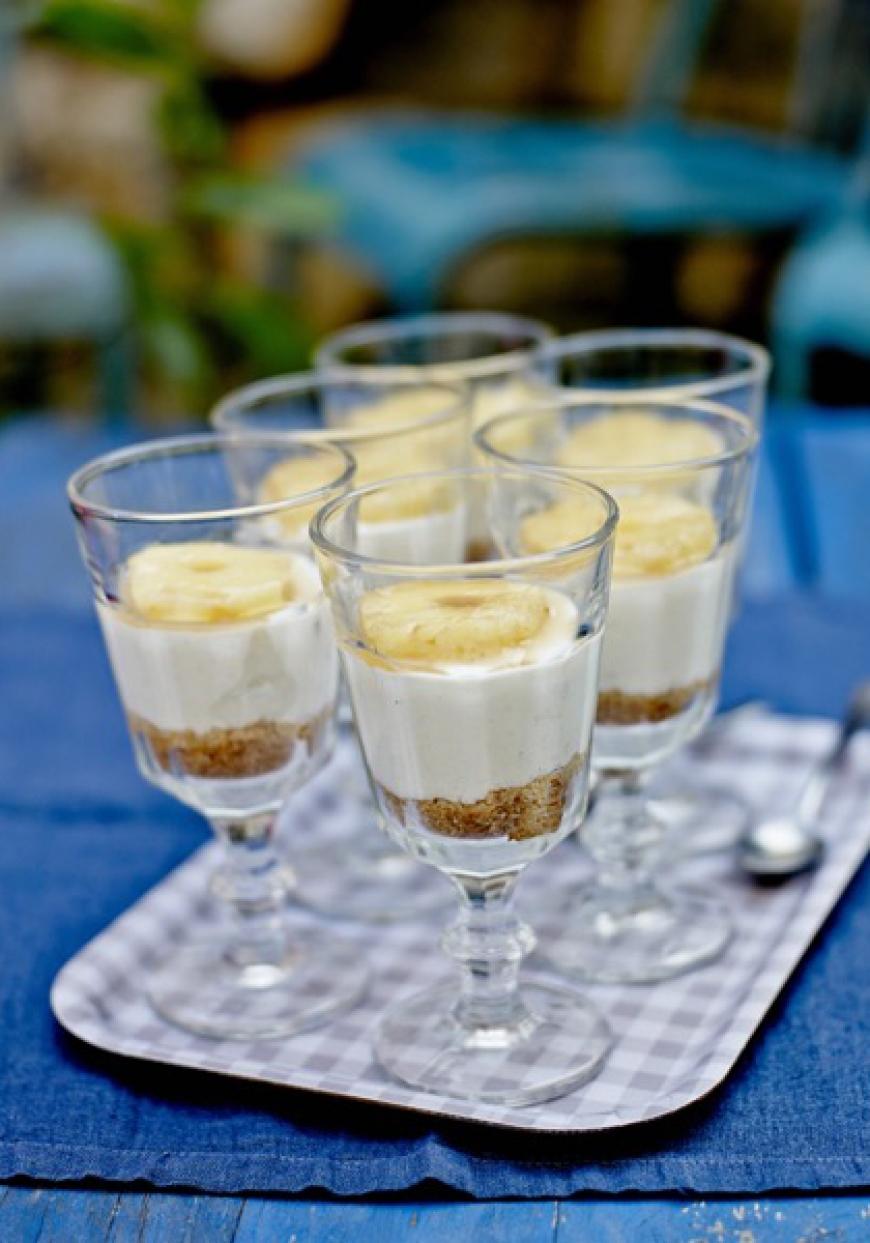 Verrines de cheesecake à l&#039;ananas façon panacotta