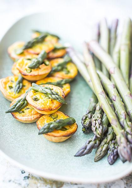 Mini quiches aux asperges