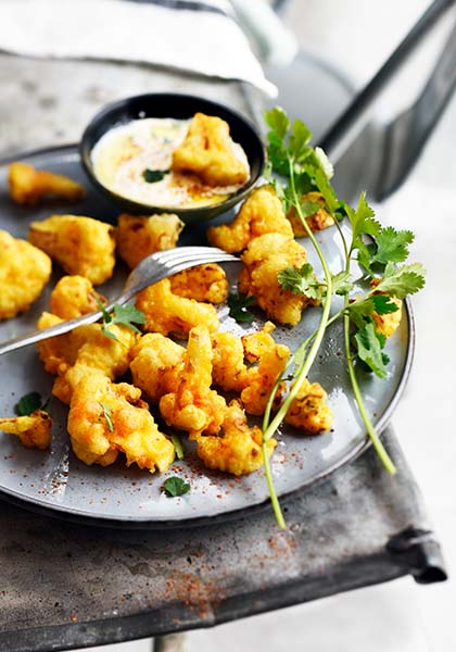 Tempura de chou-fleur au curry