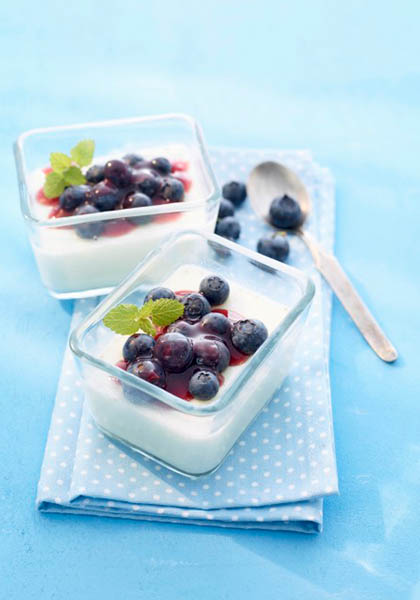 Panna cotta aux myrtilles