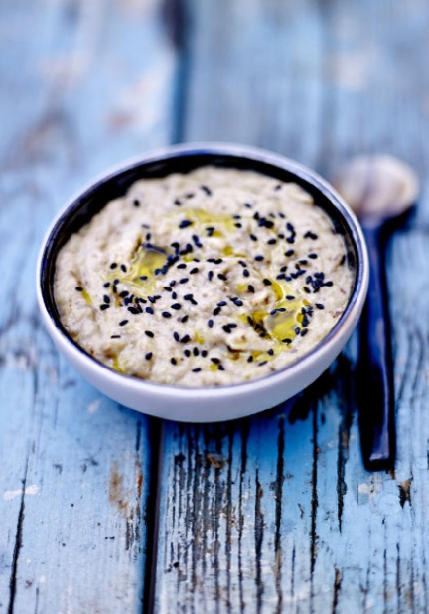 Caviar d&#039;aubergine au sésame