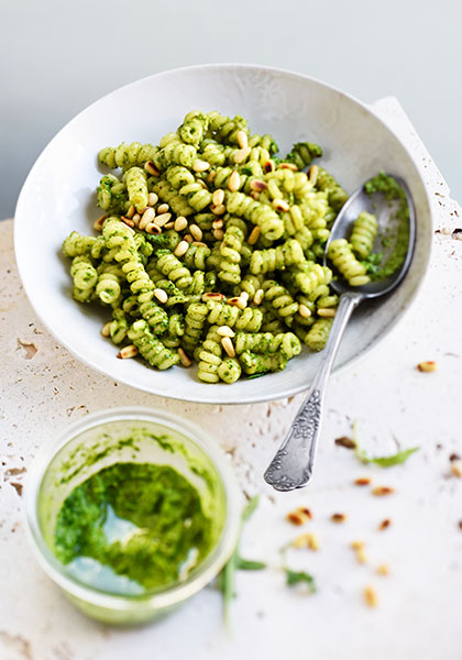 Tortellinis au pesto de roquette