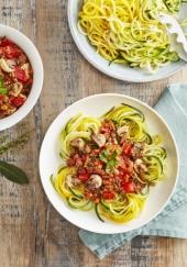 Spaghettis de courgettes à la bolognaise