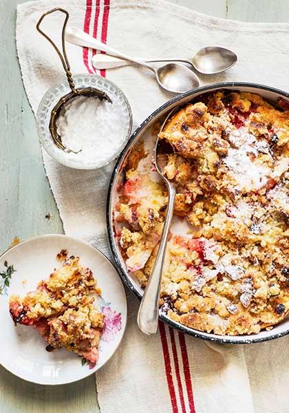 Crumble fraise rhubarbe