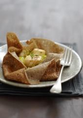 Galettes aux Saint-Jacques et à la fondue de poireaux