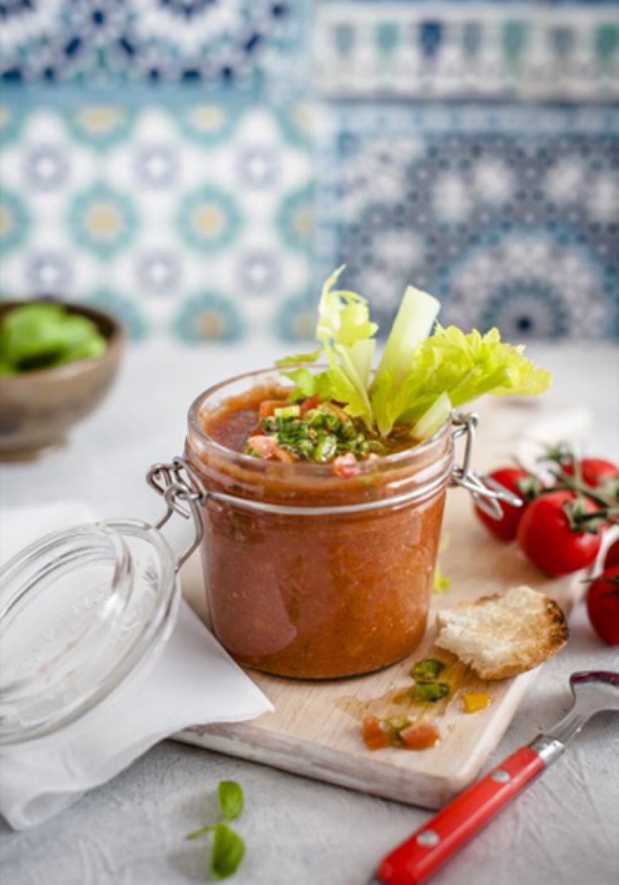 Gaspacho express de tomate au céleri