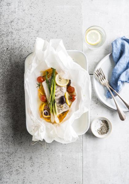 Papillote de cabillaud aux légumes