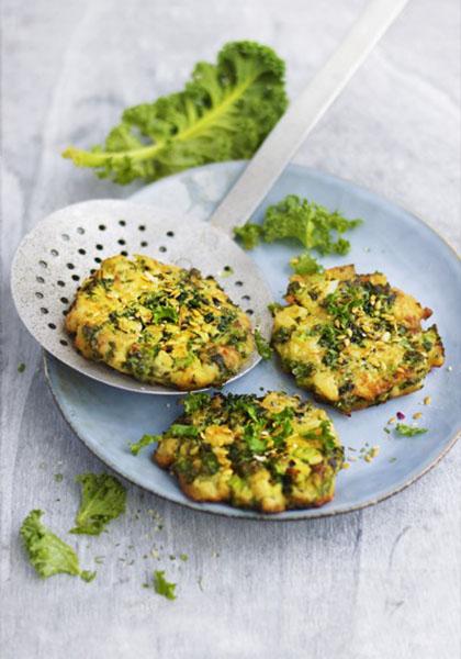 Croquettes de chou kale, pomme de terre