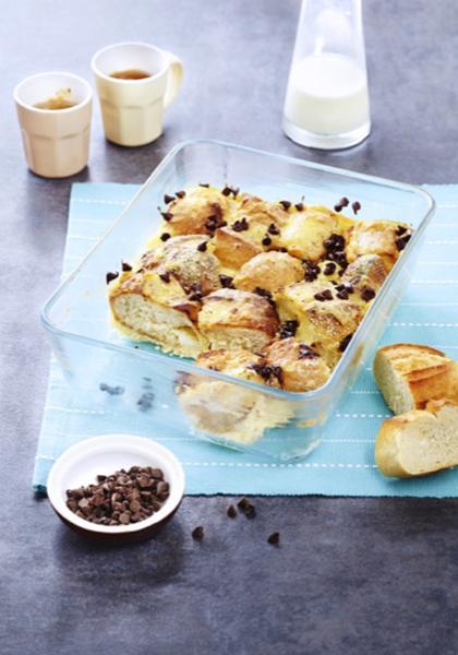 Pudding de pain aux pépites de chocolat