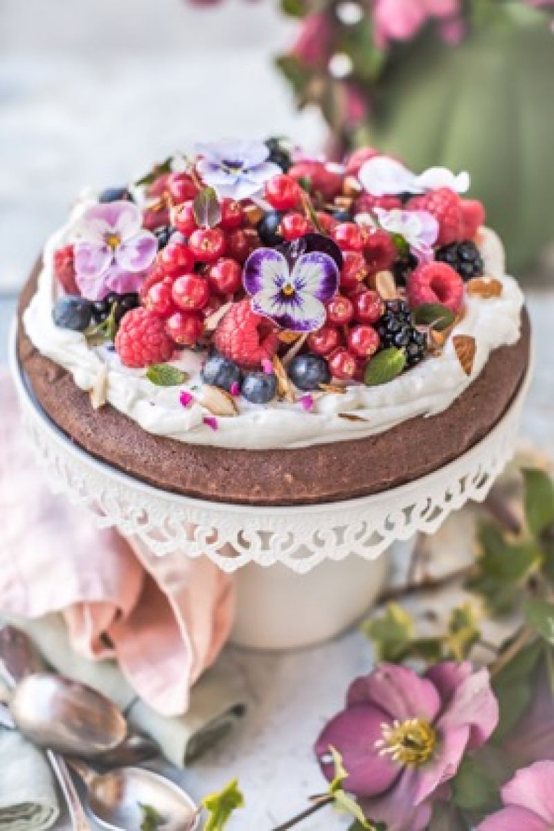 Gâteau chocolat fruits rouges