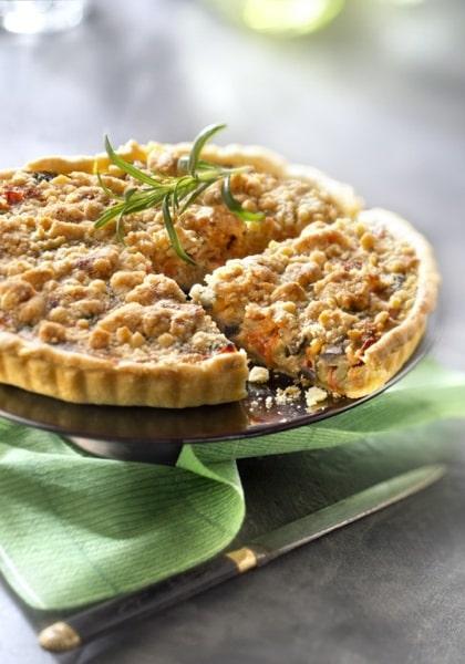 Tarte à la ratatouille façon crumble