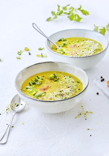 Soupe de poireaux à l&#039;indienne