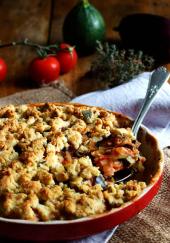 Crumble végétarien à la ratatouille