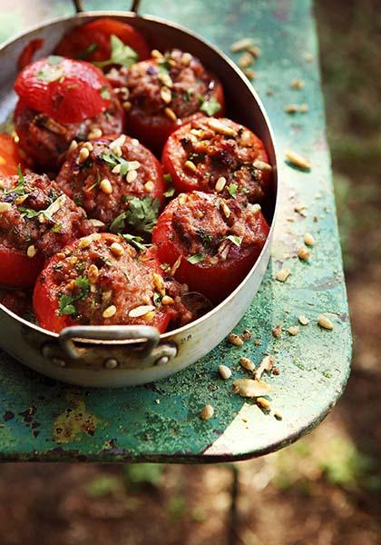 Tomates farcies au veau