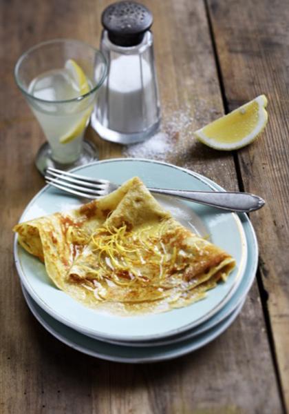 Crêpes au sucre et au citron