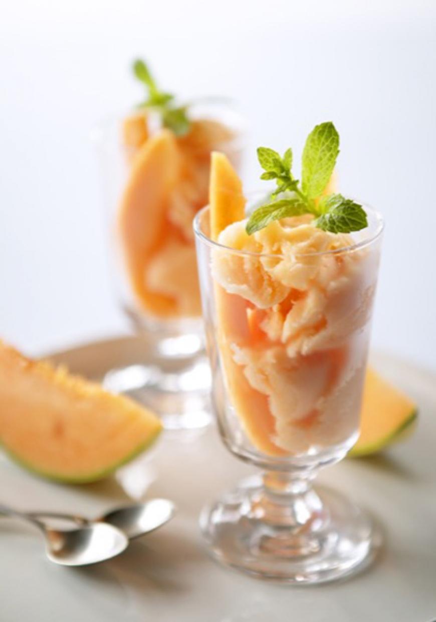 Sorbet au melon et au muscat