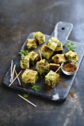 Bouchées d&#039;omelette aux courgettes et pommes de terre