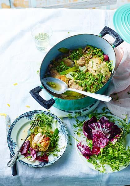 Cocotte de lapin aux légumes nouveaux