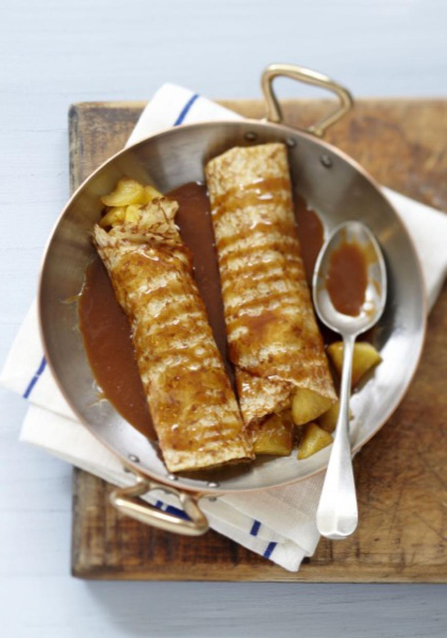 Crêpes pommes caramel