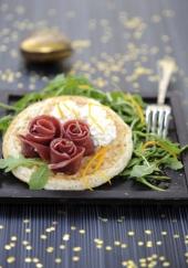 Blinis, magret fumé et chantilly à l&#039;orange